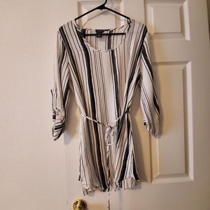 Striped tie dress